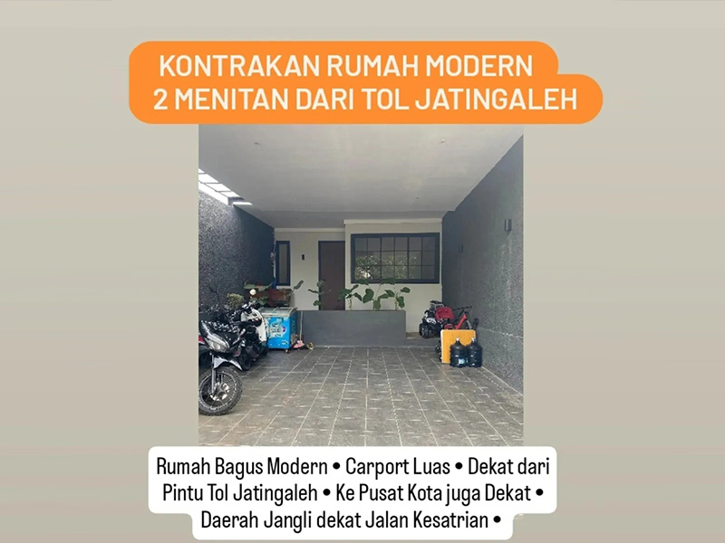 Kontrakan Modern 2 Menit Tol Jatingaleh