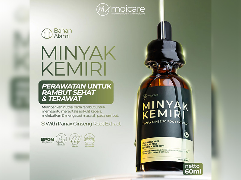 Moicare Minyak Kemiri Extract Ginseng 100%