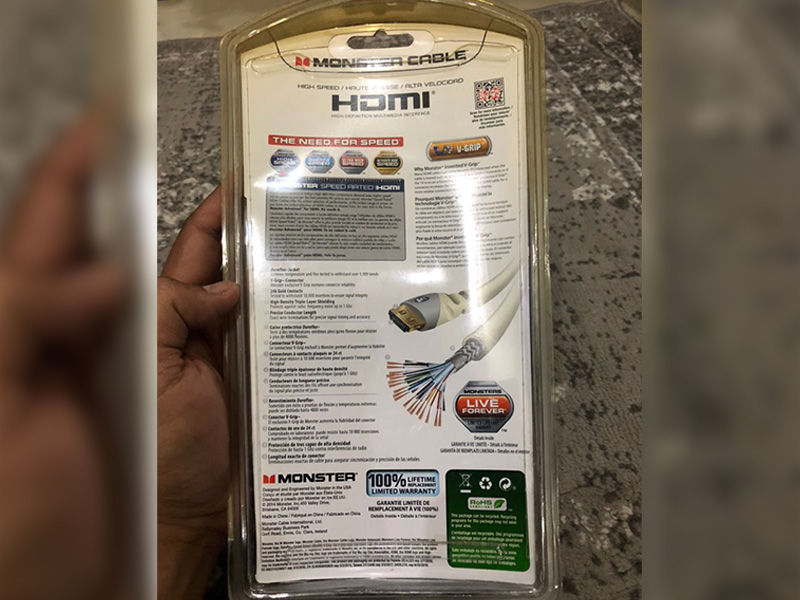 Kabel HDMI 4K 1.8meter High Speed - MONSTER CABLE