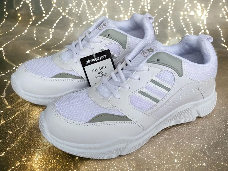 PRO ATT CB 340 SEPATU KASUAL SNEAKERS PRIA SEPATU PUTIH ABU