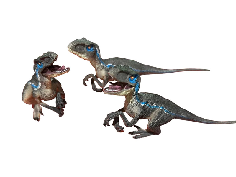 Mainan Edukasi Dinosaurus Velociraptor Figure Dino JURASIC PARK RAPTOR BLUE